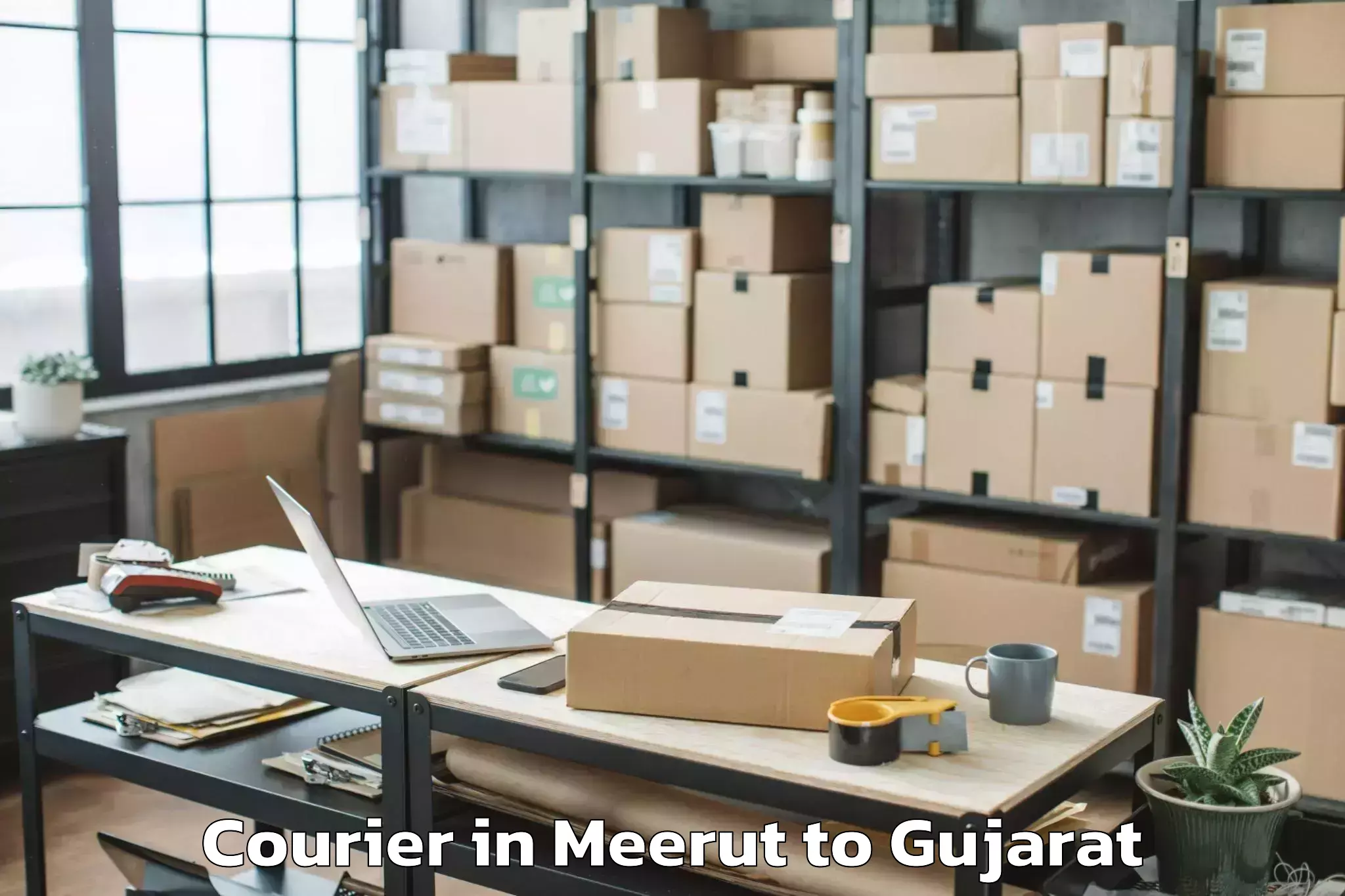 Quality Meerut to Devgadbaria Courier